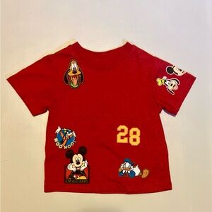 Disney Mickey and the Roadster Racers SS Top, Red/Multi - Size 12 mos (VGUC)
